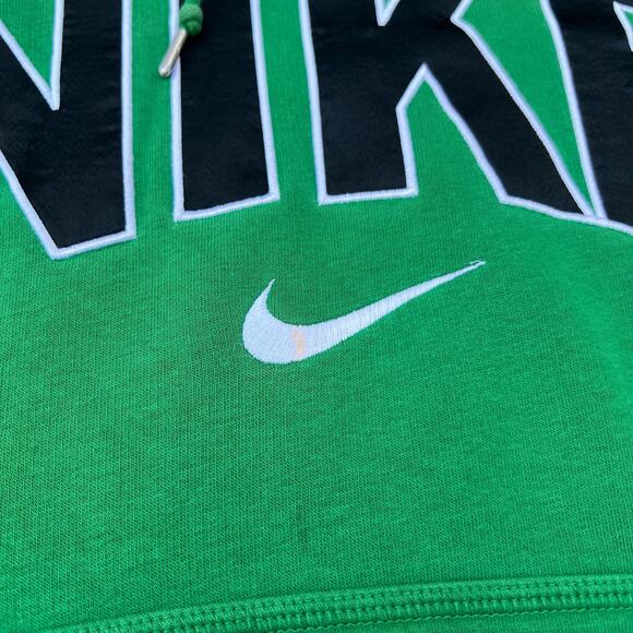 Nike Center Swoosh Logo Hoodie Sweater Size Small Mens Green Black Casual - Picture 4 of 13